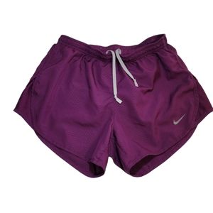 NIKE DRI-FIT Women's Short Athletic Burgundy Size Small